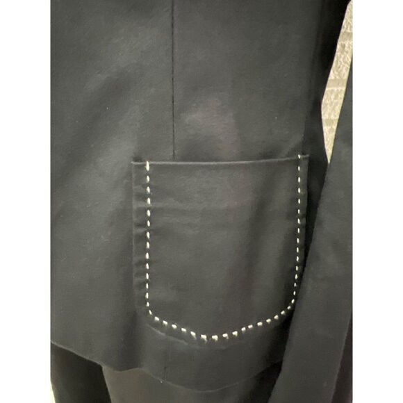 Gianni Bini Women Black With Contrast Stitching Dress & Jacket Set Size S - Picture 8 of 12